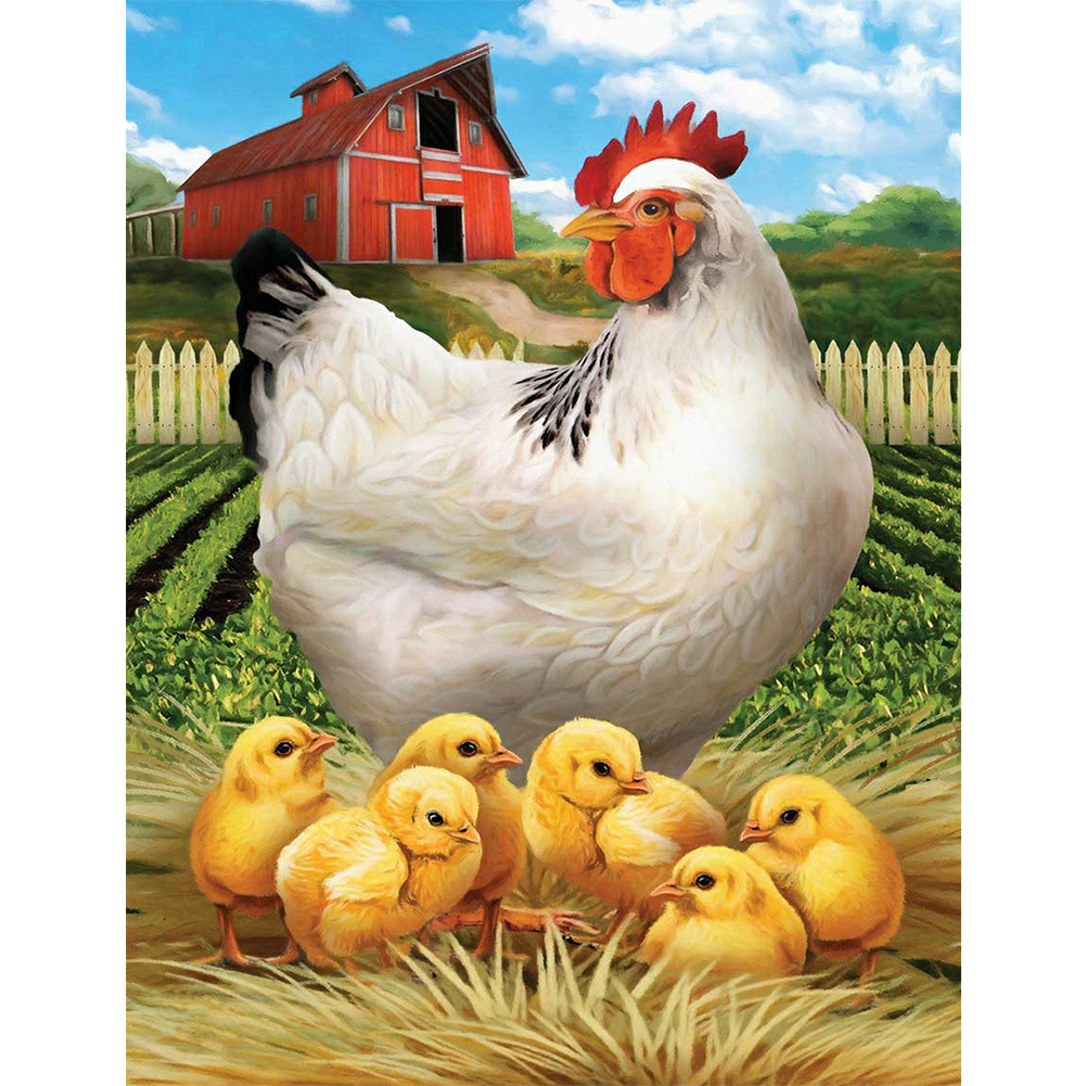 

Chicken - Round Drill Diamond Painting - 30*40CM, 501 Original