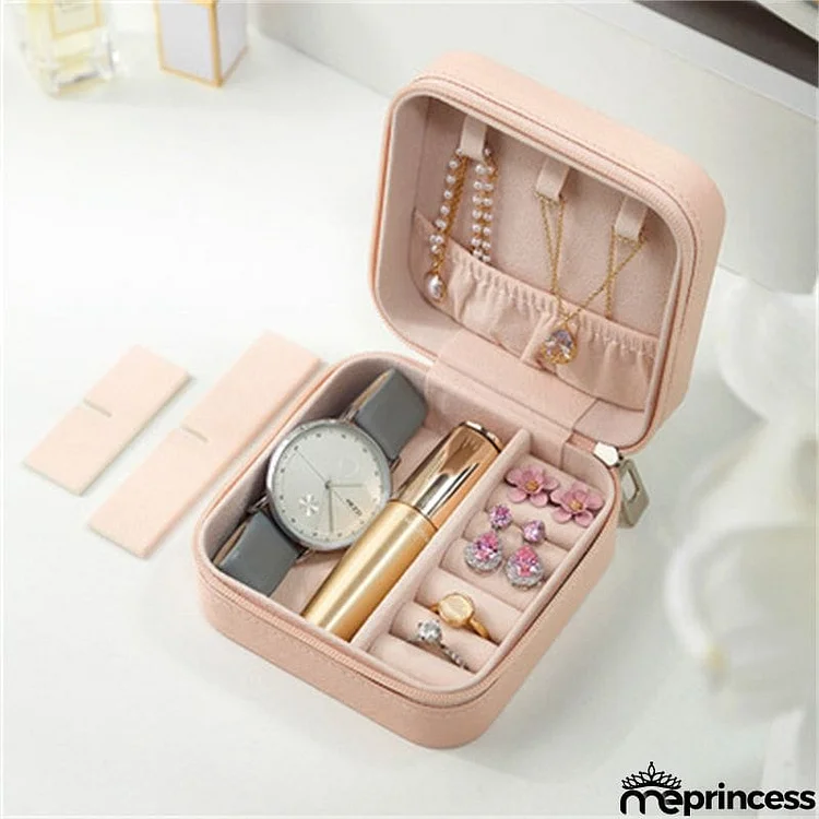 Portable Travel Flannel Jewelry Storage Box