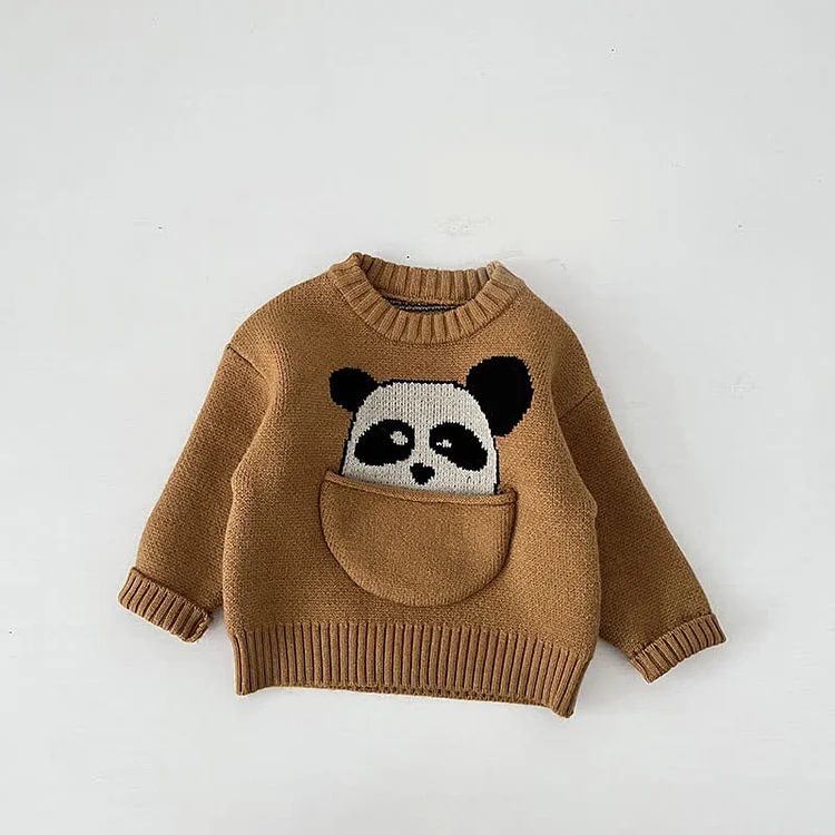 Baby Animal Crew Neck Warm Sweater