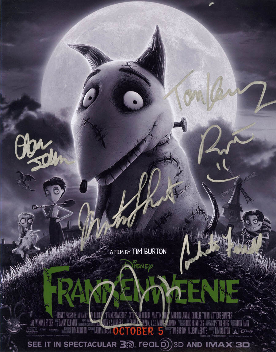 FRANKENWEENIE CAST MULTI SIGNED 11x14 Photo Poster painting +6 FULL LETTER PSA/DNA AUTOGRAPHED