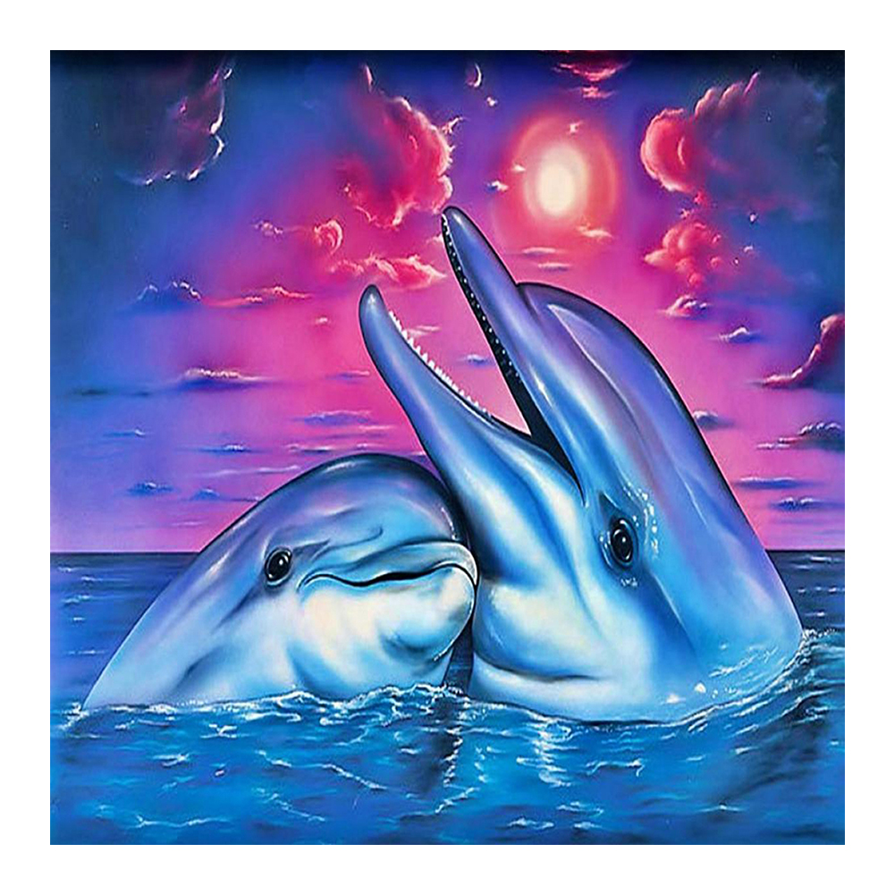 

Dolphin - Square Drill Diamond Painting - 40*40CM, 501 Original