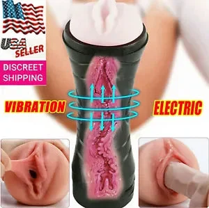 Pocket Pussy Cup Men Male Masturbator Stroker Vagina Sex Toy Vibrator  Vibration