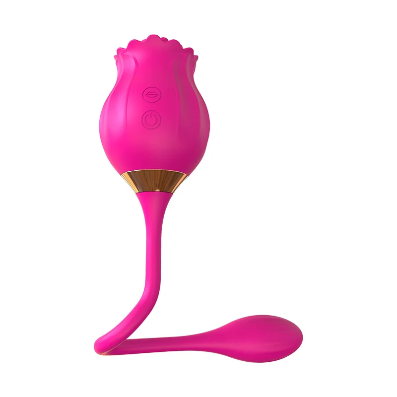 New 2-in-1 Rose Suction Vibrator with Vibrating Egg - Rose Toy