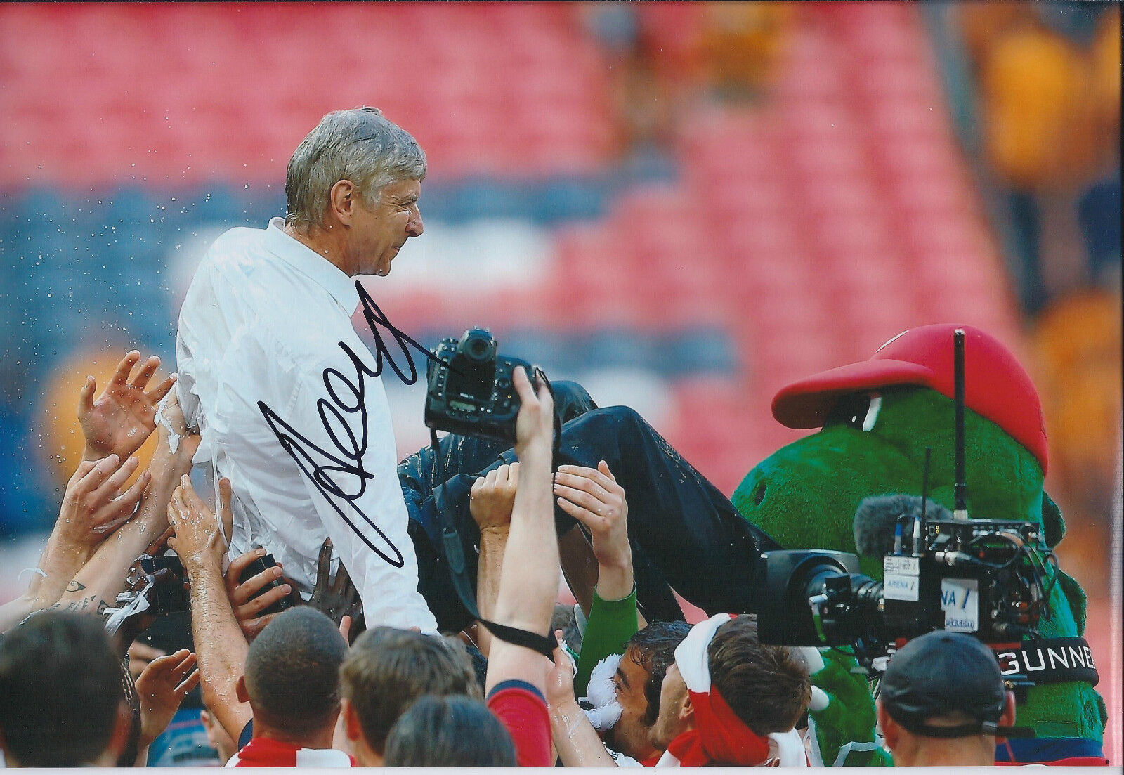 Arsene WENGER Signed Autograph 12x8 Photo Poster painting AFTAL COA Arsenal Manager Gunners