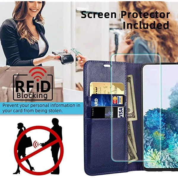 MONASAY Wallet Case for Galaxy S10, [Included Screen Protector