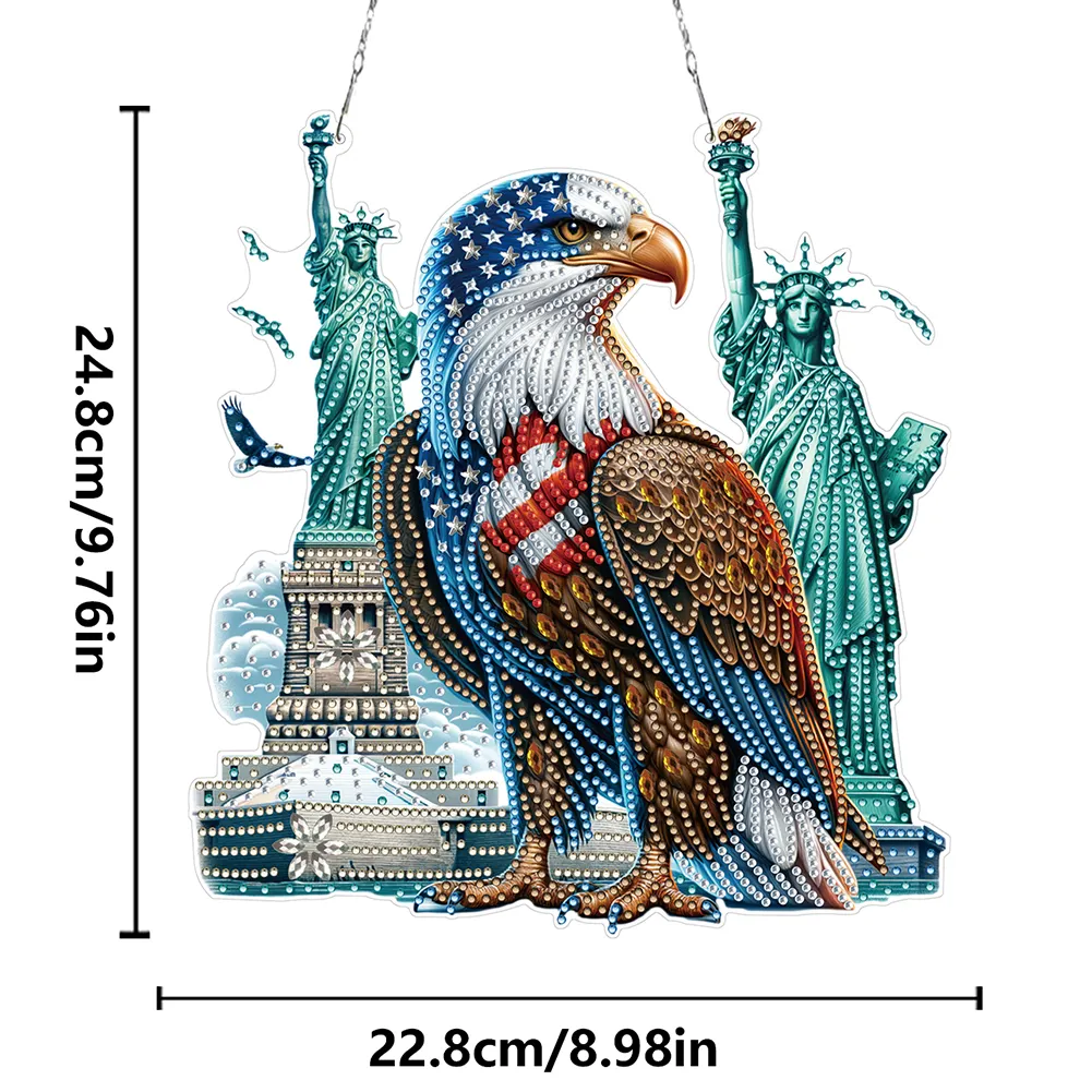 Independence Day Eagle Acrylic 2D Flat DIY Diamond Art Pendant Wall Decoration