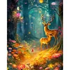 (US Only)Partial AB Diamond Painting - Full Round Drill - Fawn and Dream Forest (Canvas|45*55cm)