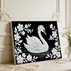 uk.everydayedeals DIY Pearl Painting With Frame - Handmade Self-Adhesive Pearls - Swan(20*30cm)