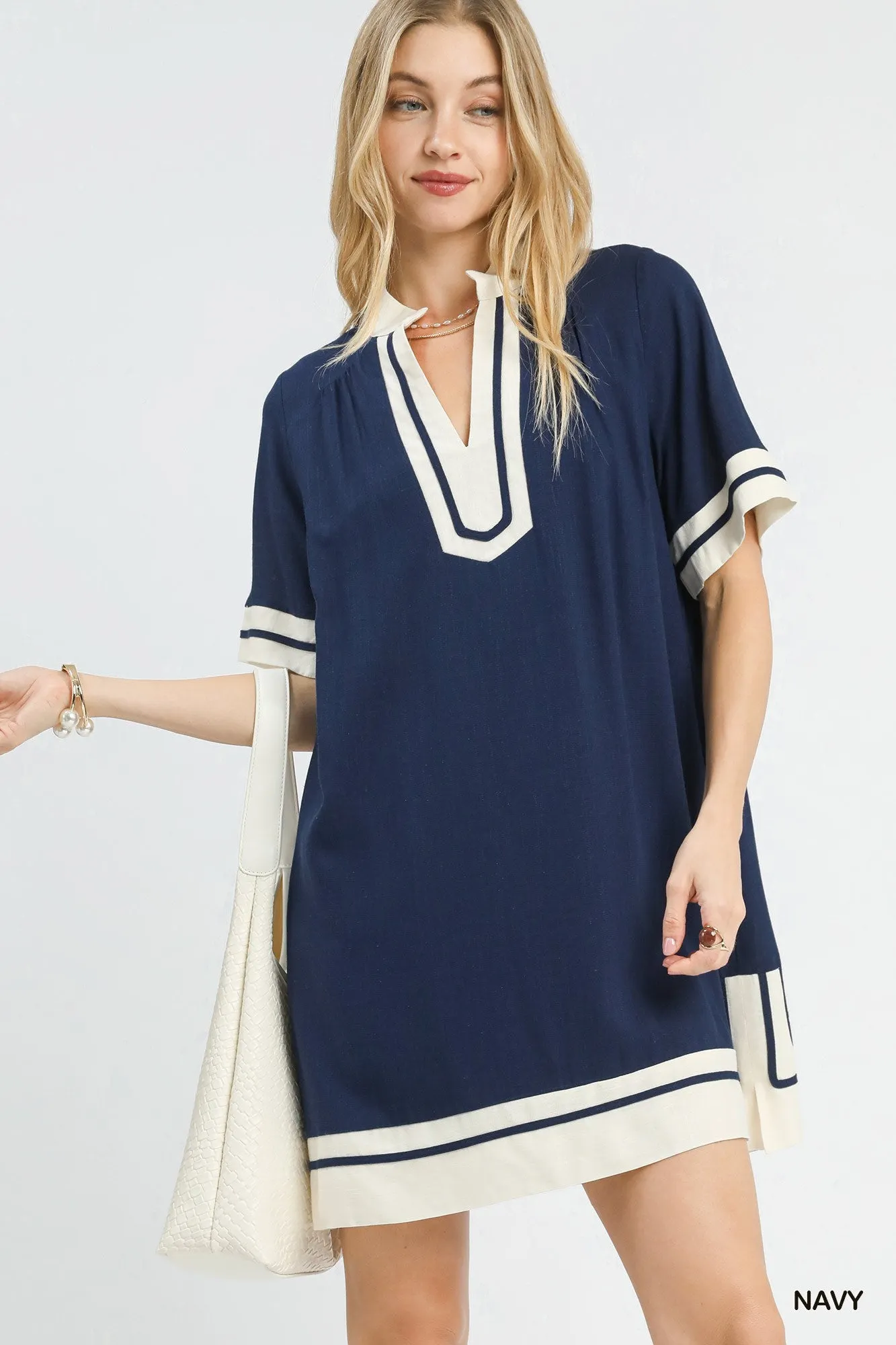 Umgee Linen Rayon Mini Dress mysite idetrend