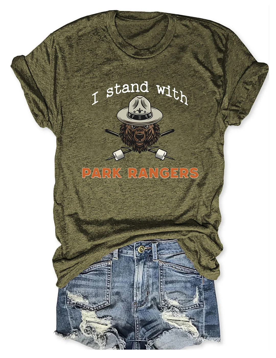 I Stand With Park Rangers National Park T-shirt