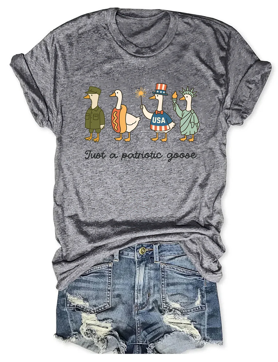 4th of July Silly Goose T-shirt