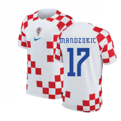 Croatia Mario Mandzukic 17 Home Shirt Kit Kids & Junior World Cup 2022 With Shorts