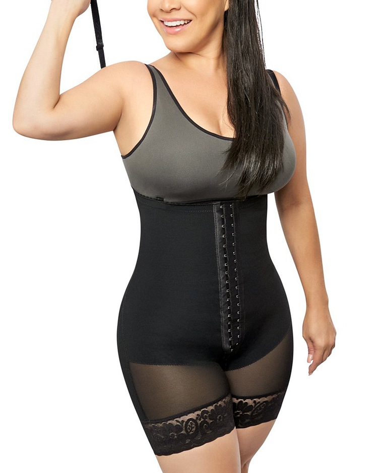 Women Postpartum Shapewear Post Liposuction Body Shaper Flatten Abdomen Fajas Hook-eye Open Bust Bodysuit