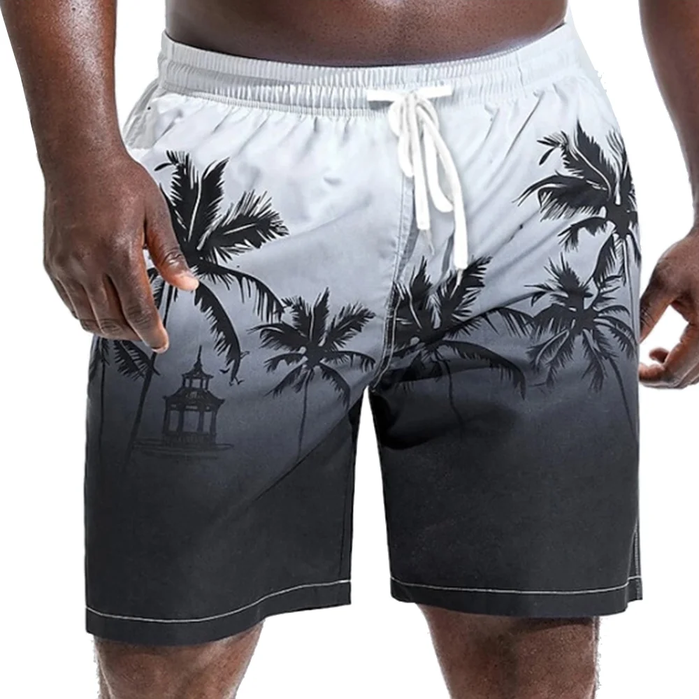 Men's Coconut Tree Breathable Quick Dry Holiday Hawaiian Shorts-inspireuse