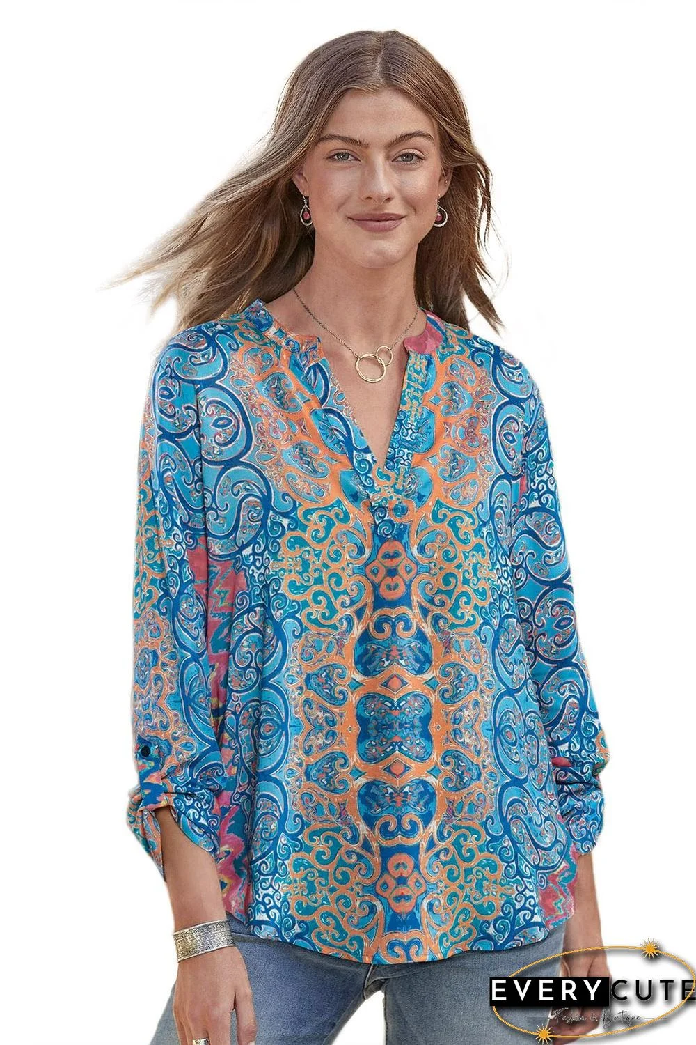 Sky Blue Moroccan Breeze Tunic