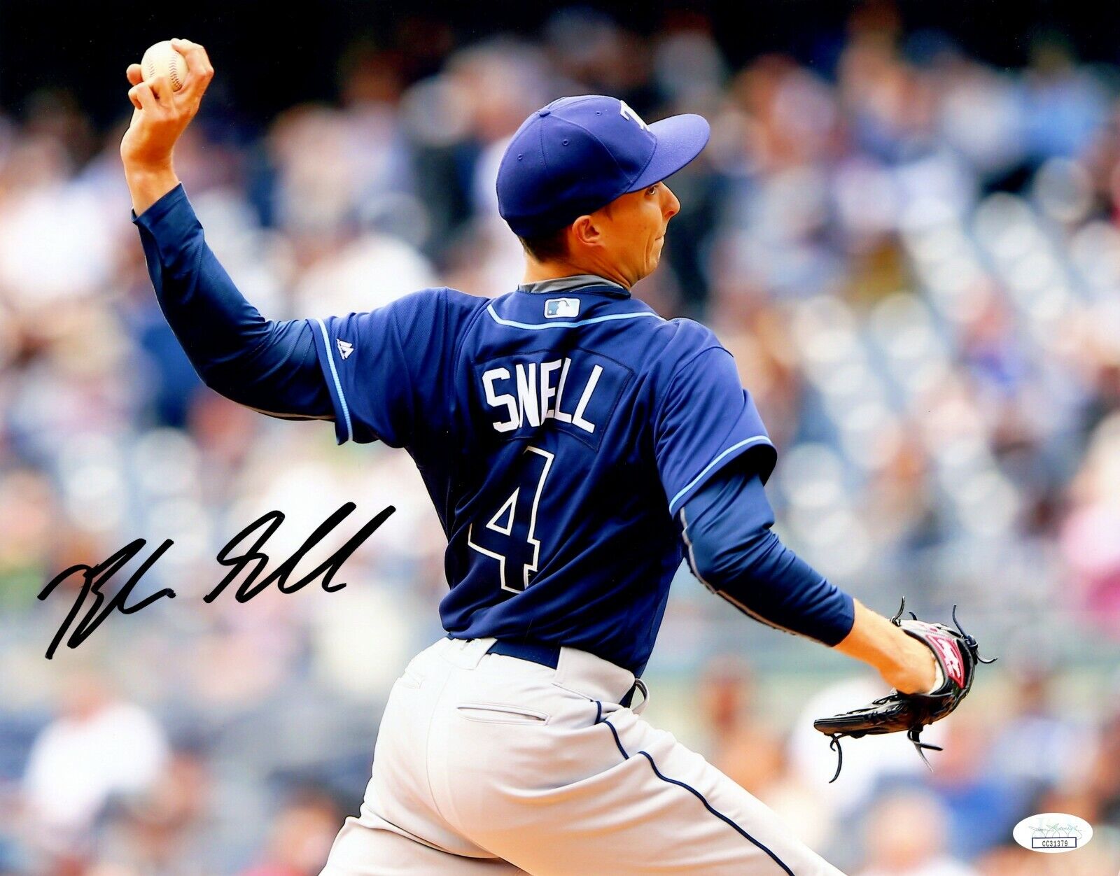 Blake Snell Signed 11x14 Photo Poster painting JSA COA Auto Rookie RC Rays Cy Young Photo Poster paintinggraph