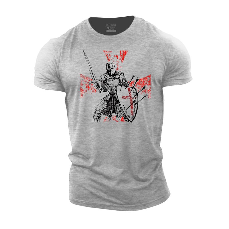 Cotton Ancient Warrior Men's Gym T-shirts tacday