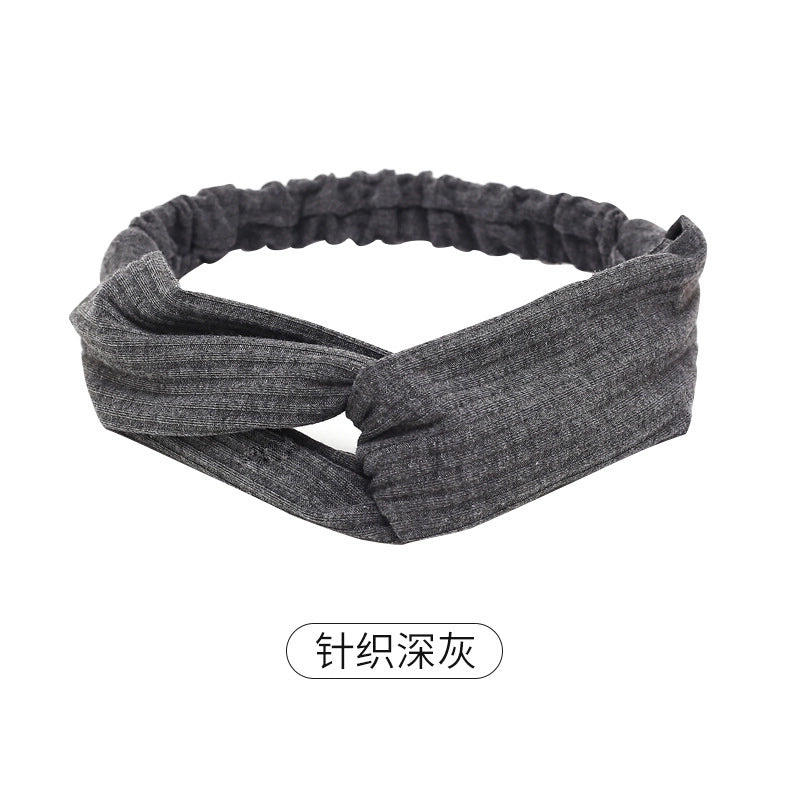 Casual Minimalist Stripe Solid Color Cloth Stripe Hair Band