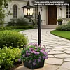2 In 1 Outdoor Flower Pots Light with Planter Solar Lamp Post Light Freestanding Planters Lamp IP54 Waterproof Decorative Solar Lamp for Terrace Front Pedestrian Hall Decor