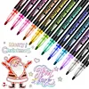 Dual Line Outline Markers with Shimmering Effect Sparkle Doodle Shimmer Marker Drawing Pens for Journaling Coloring Art Planning Supplies