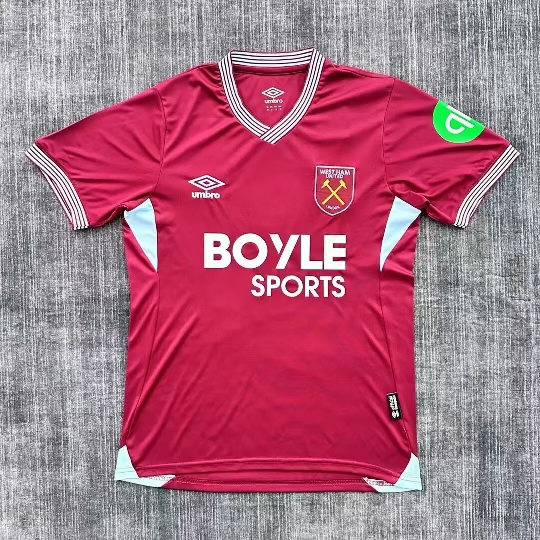 25/26 West Ham United Home FootballShirt Thai Quality