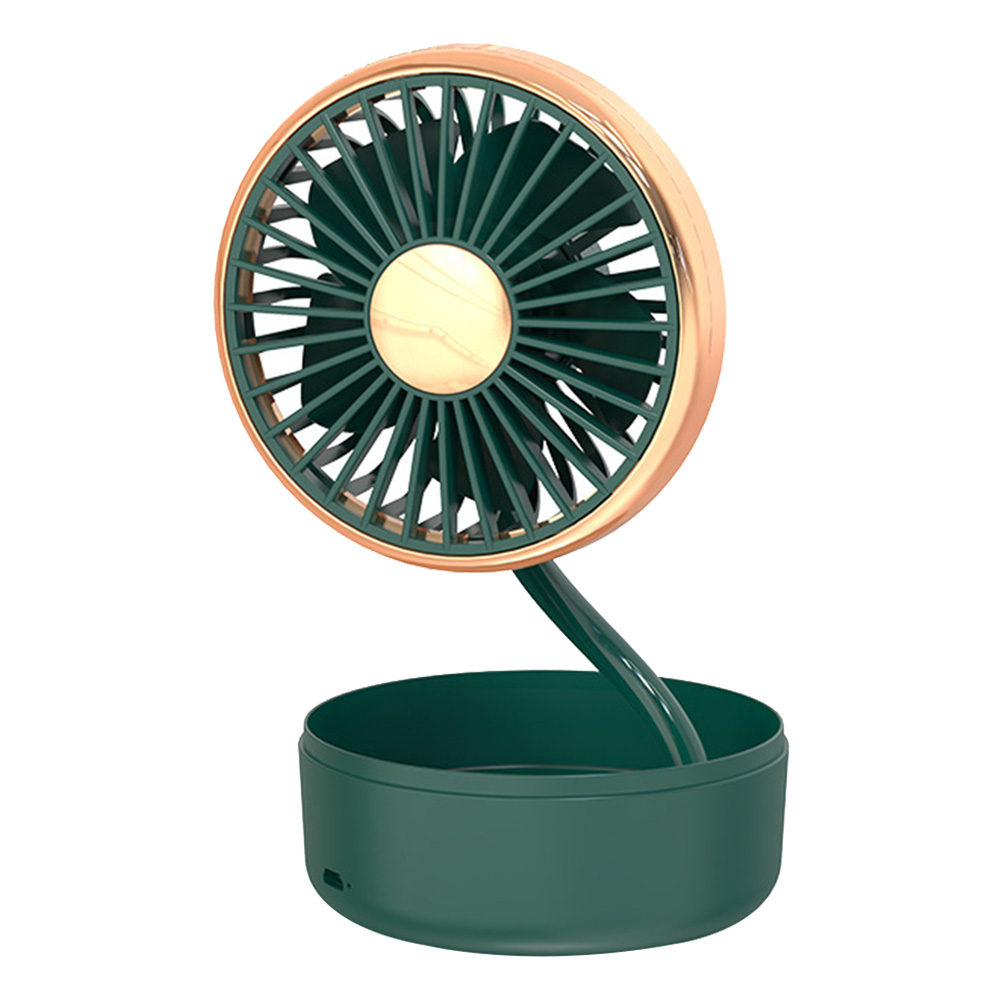 

USB Powered Car Fan Potted Sunflower Shape 3 Speeds 5 Blades Desk Table Fan, Green, 501 Original