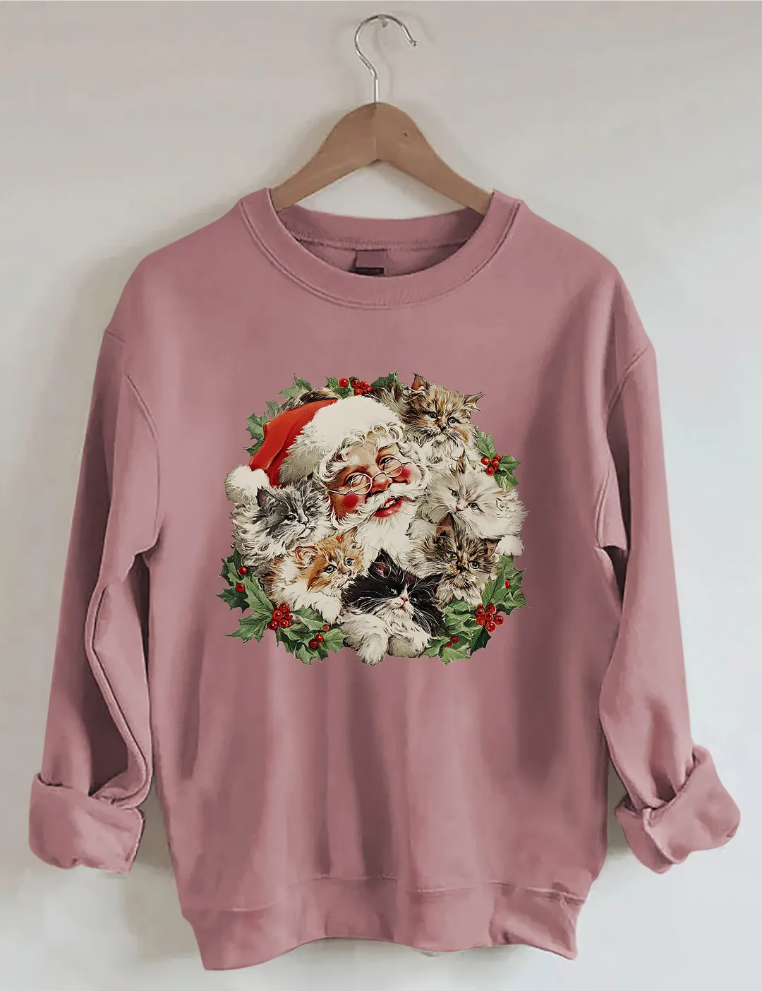 Santa Claus Kittens Christmas Sweatshirt