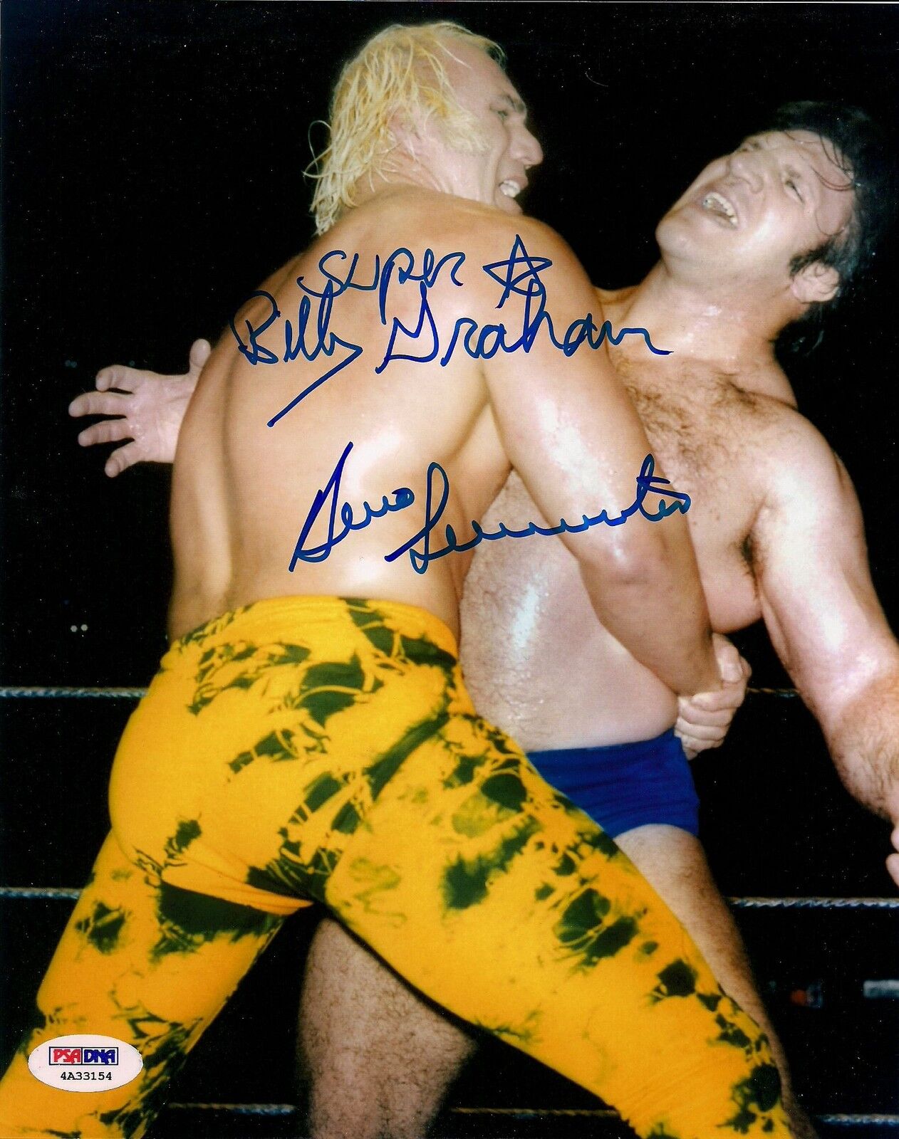 Superstar Billy Graham & Bruno Sammartino Signed WWE 8x10 Photo Poster painting PSA/DNA COA Auto