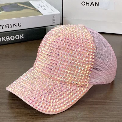 Summer Ladies Baseball Cap Korean Wild Spring and Autumn Rhinestone CapsPersonality Street Highlights Hip-hop Hats