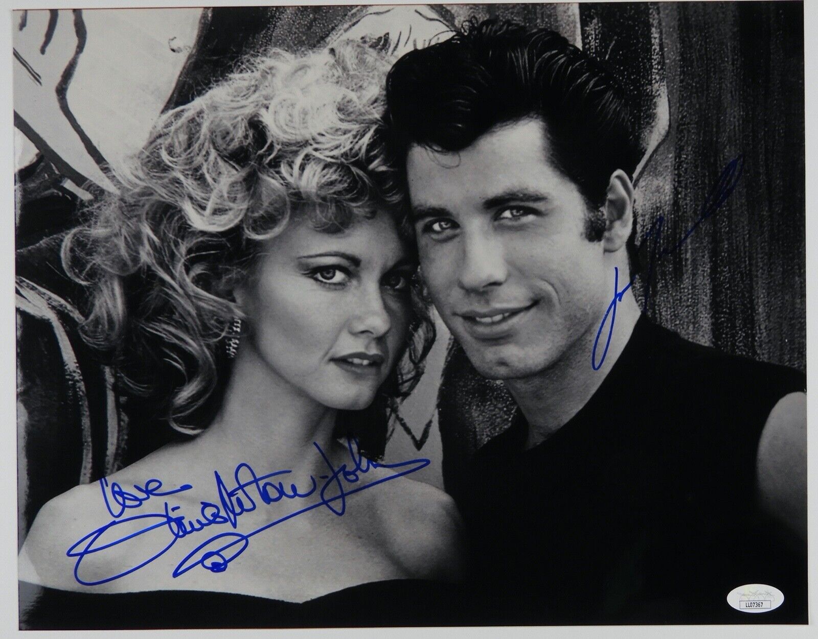 Olivia Newton-John John Travolta Grease JSA Signed Autograph 11 x 14