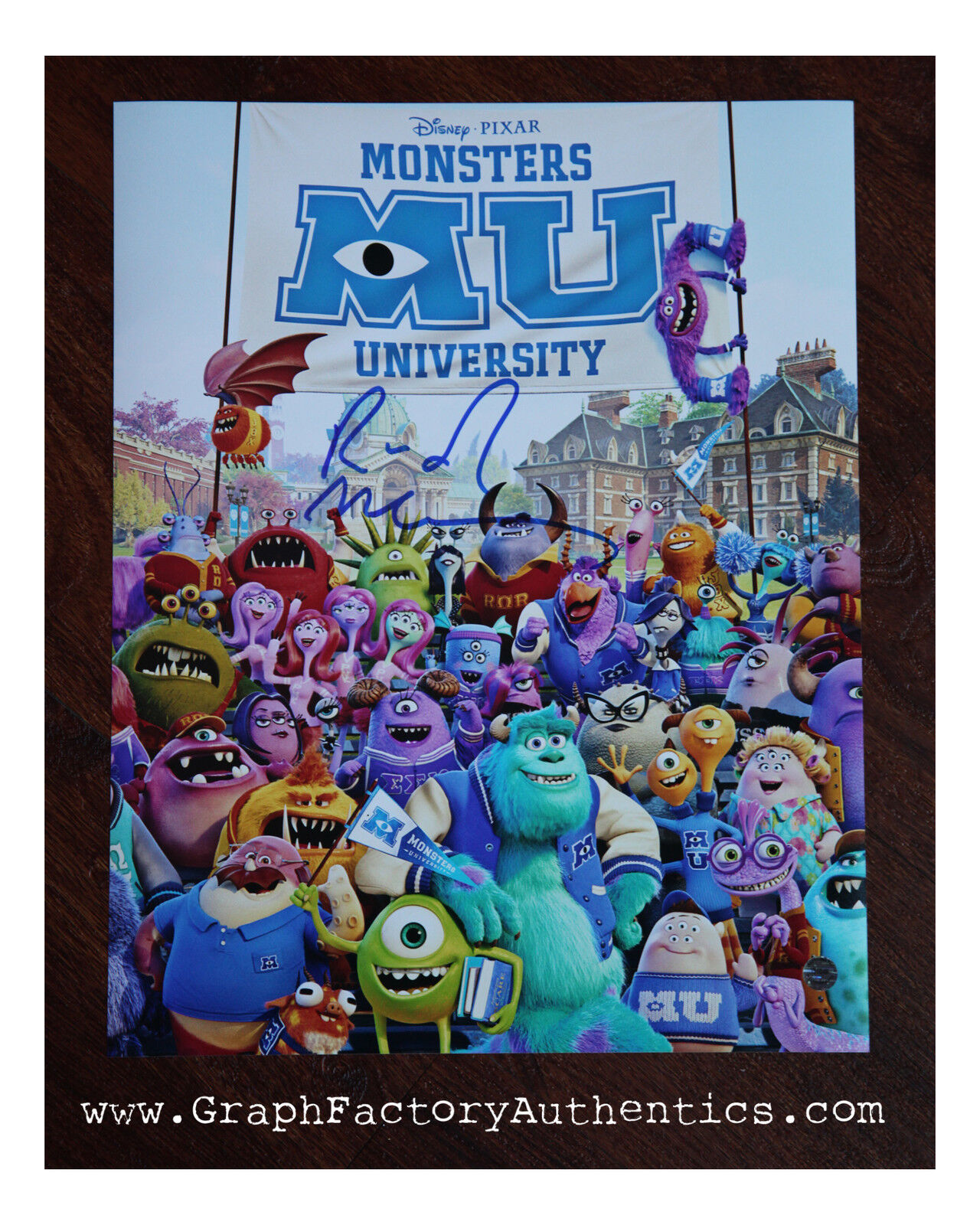 GFA Monsters MU University * RANDY NEWMAN * Signed 11x14 Photo Poster painting MH2 COA