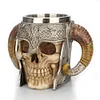  3D Skull Mug, Stainless Steel Coffee Cup Tea Water Drinking Cup Skeleton Beer Wine Cup for Halloween Christmas Birthday