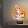 Acryl Weihnachten Schneemann doppelseitig - 5d DIY Bastellampe