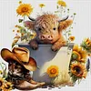 Sunflower Cow-11CT Stamped Cross Stitch 40*40cm tapestrymarket