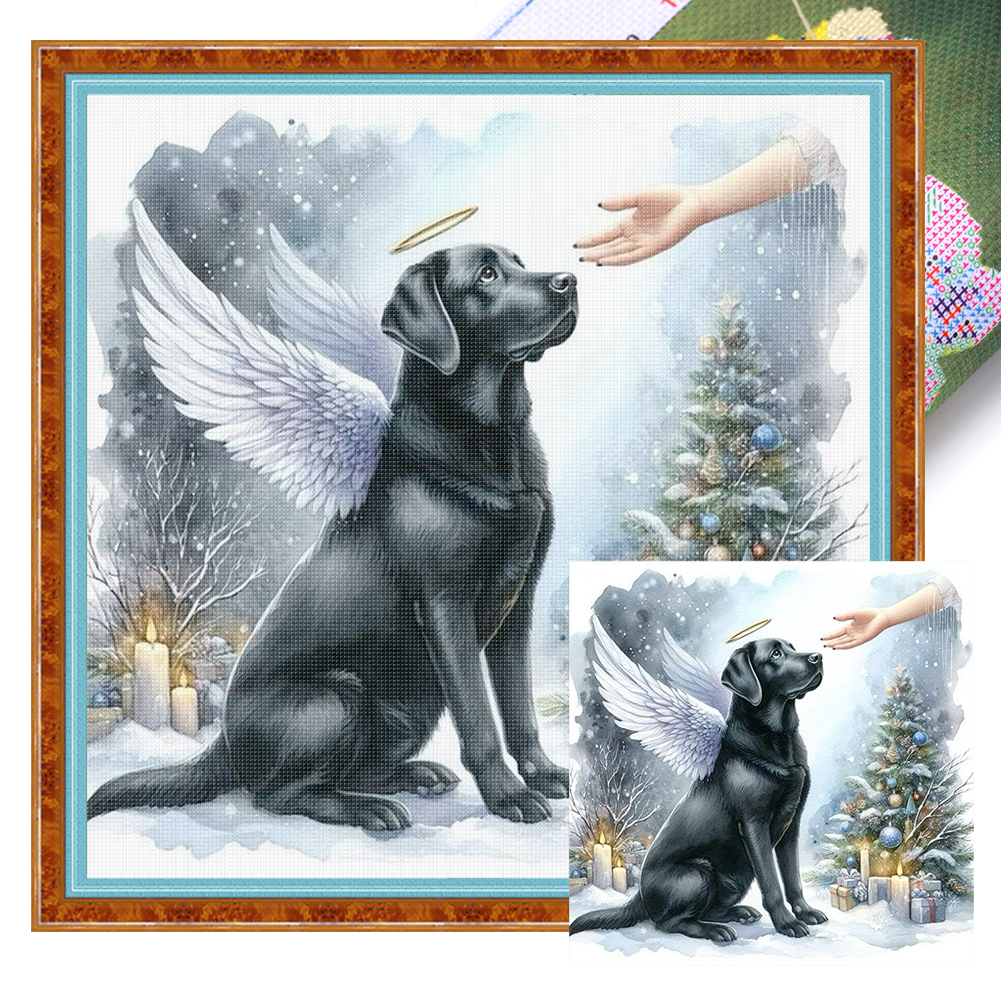 Labrador Angel Full 11CT Pre-stamped Canvas(40*40cm) Cross Stitch