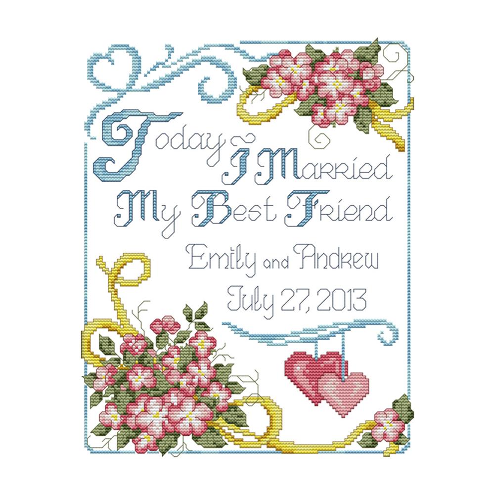 

Wedding Anniversary - 14CT Stamped Cross Stitch - 33*28cm, 501 Original