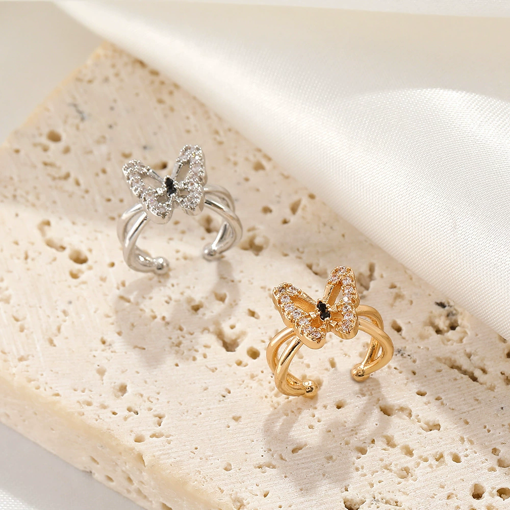 Butterfly Zirconia Earrings