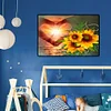 Diamond Painting -DIY Round Drill Heart Gesture Sunflower(60x50cm)