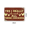 Chickens - Vintage Metal Signs - 20*30cm - Warning&Farm