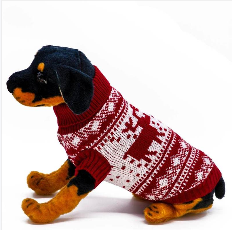 Reindeer Dog Sweater-Pet Christmas Clothes