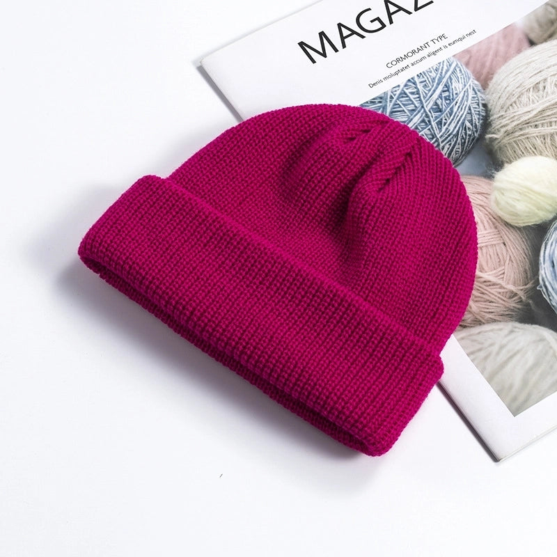 Unisex Minimalist Solid Color Crimping Wool Cap