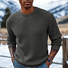 Men's Retro Crew Neck Western Style Knitted Sweater Pullover by Inlyline