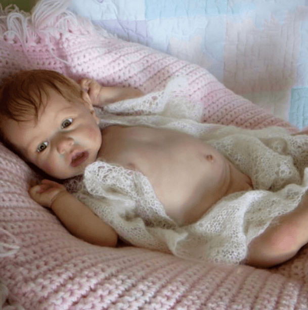Rbgdoll® Newborn Doll 12'' Heady Realistic Sweet Safest Silicone Reborn Baby Girl By RBG