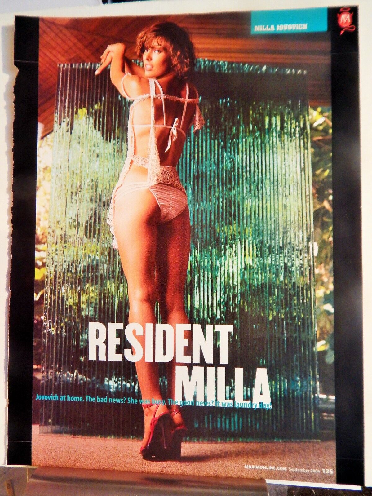 MILLA JOVOVICH SEXY Photo Poster painting 2004 ADVERTISEMENT