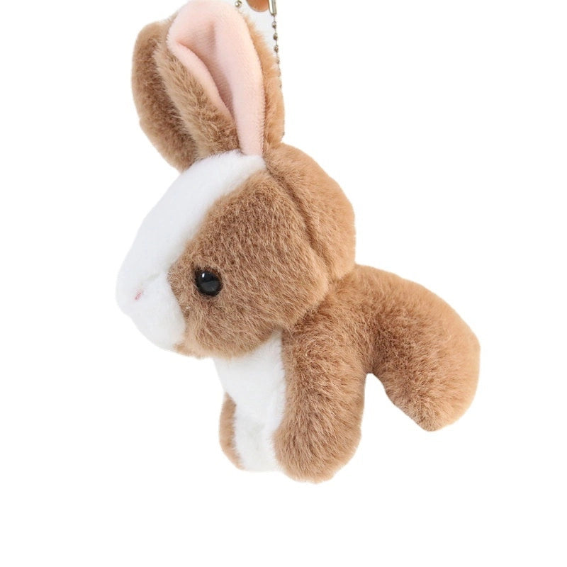 Simulation Bunny Plush Pendant Cute White Rabbit Doll Keychain Doll Backpack Hanging Gift For Women