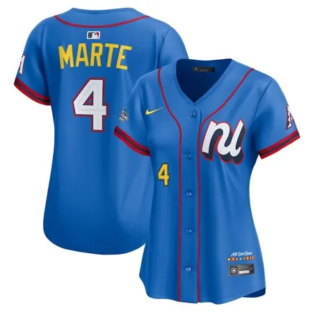 Women's National League #4 Ketel Marte  Blue 2025 All-Star Edition Limited Player Jersey