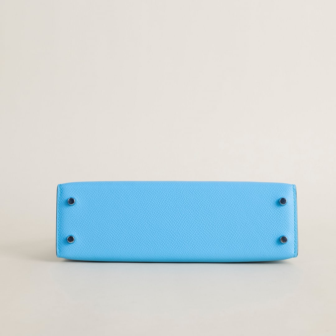 Mini Kelly II Epsom  7N Celeste PHW