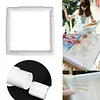 (US Only)Cross Stitch Clip White Square Shape Need Assembled for Sewing (20.3*20.3 cm)