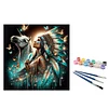 (US Only)Paint By Numbers Kit On Canvas DIY Oil Art Girl Picture Home Wall Decor40x40cm