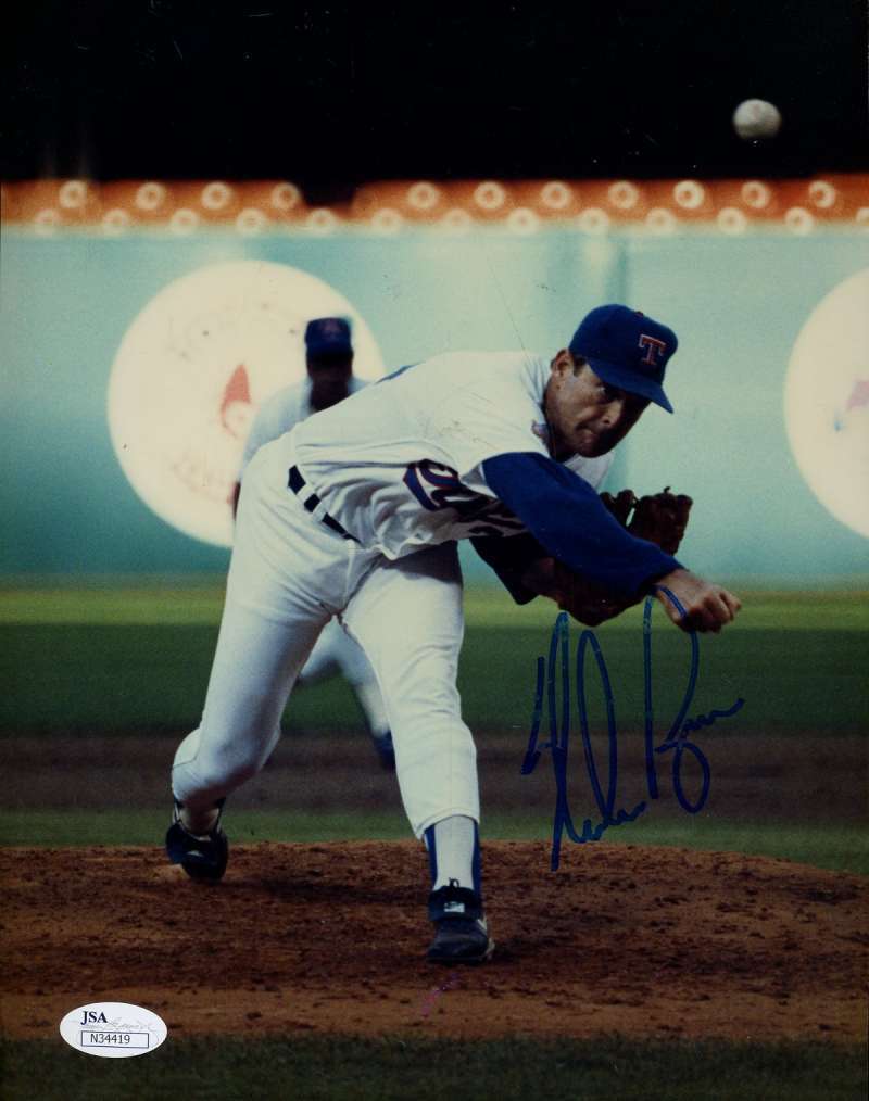 Nolan Ryan Jsa Certified 8x10 Photo Poster painting Authentic Autograph